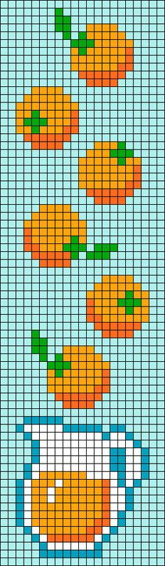 a cross stitch chart with many different colors