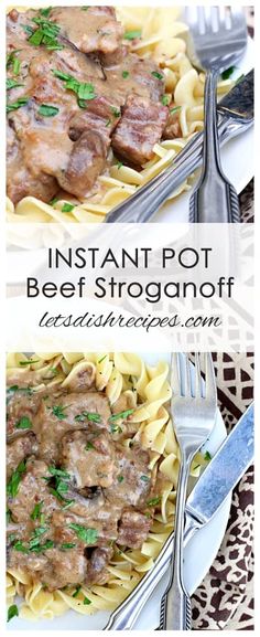 instant pot beef stroganoni recipe with pasta