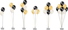 the different types of balloons on sticks