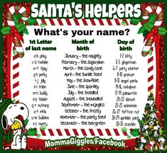 a santa's helper christmas list with candy canes