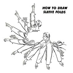 an image of how to draw sleve folds