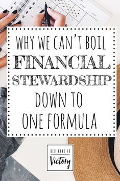 the words why we can't boil financial steward down to one formula on top of a