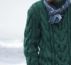 "PDF KNITTING PATTERN Men's Sweater Cable Aran -- Men's Fisherman Cable Pullover -- Green Top Men Sizes -- S, M, L, XL, XXL This cabled top would make a great present for that special someone in your life. It's a timeless classic, with two kinds of cables creating a striking effect. Happy knitting! Instant-download digital pattern PDF file PDF includes instructions + recommended materials Written in English The Pattern PDF is available for instant download upon payment. Download link is located Winter Crew Neck Cable Knit Pattern, Winter Cable Knit Crew Neck Knitting Pattern, Knit Men, Warm Dresses, Pdf Knitting Pattern, Cable Sweater, Wool Turtleneck, Knit Turtleneck Sweater, Hand Knitted Sweaters