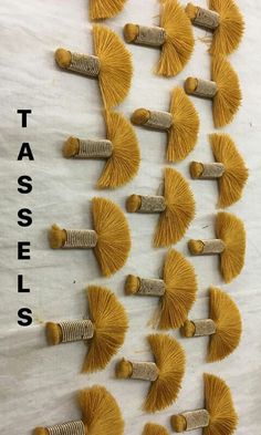 the tassels are laid out on top of each other