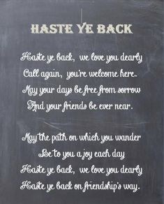 a blackboard with white writing on it that says, hate ye's back