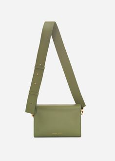 Modern Leather Bag Strap For Daily Use, Modern Bag Strap With Removable Pouch For Daily Use, Modern Soft Leather Flap Shoulder Bag, Modern Shoulder Bag With Magnetic Closure For On-the-go, Rectangular Satchel With Adjustable Strap For Everyday, Everyday Rectangular Shoulder Bag With Detachable Strap, Green Flap Bag With Magnetic Closure For Everyday Use, Green Leather Flap Bag For Everyday Use, Leather Flap Box Bag For Everyday