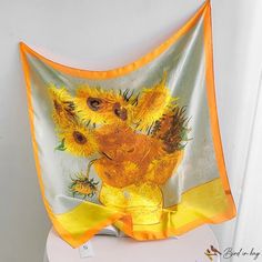 Bird In Bag - Summer oil painting series large square scarf fashion twill silk shawl scarf Large Square Scarf, Painting Series, Silk Style, Spring Ideas, Scarf Fashion, Details Pictures, Silk Shawl, Summer Scarves, Shawl Scarf