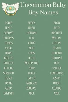 a baby name chart with the names of its babies in english and spanish, as well as