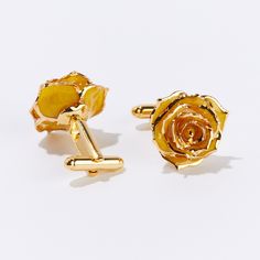 Bring joy to your special someone with our Goldenrod Gift Eternal Cufflinks. Naturally golden petals adorned with 24k gold will be a cheerful ray of sunshine to everyone who lays eyes on them. Handcrafted to perfection, a cherished friendship or a deep love alike will appreciate these one-of-a-kind real rose cufflinks that says your bond is forever. Revealed in the rich details of each pair of Eternal Cufflinks is the expert craftsmanship of our skilled artisans. Our perfectly picked roses are d Goldenrod Flower, Gold Vault, Libra Necklace, Eternal Rose, Gold Pokemon, Aquamarine Birthstone, Cufflink Box, Real Rose, Ray Of Sunshine