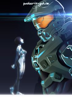 https://www.deviantart.com/polarityplus/art/C-mon-Chief-Take-a-girl-for-a-ride-483278978 Halo 4 Cortana, Halo Combat Evolved, Girls Halo