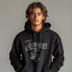 INSTANT DOWNLOAD - no physical item will be delivered This striking hoodie mockup features a young man with distinctive features wearing a classic black hooded sweatshirt against a neutral background. The simple setting allows the garment to be the focal point, making it an ideal canvas for designers to showcase their artwork or logos. The model's strong, brooding expression and tousled hair appeal to a youthful, fashion-forward demographic, making this mockup perfect for streetwear, urban, or edgy designs. The high-quality image allows potential customers to visualize designs in a sleek, studio-like context, potentially boosting engagement and sales for online retailers targeting trendy, style-conscious consumers looking for versatile, comfortable apparel with a cool aesthetic. Once your Black Hoodie Mockup, Teenager Boy, Teenager Boys, Boy Hoodie, Black Hooded Sweatshirt, Tousled Hair, Hoodie Mockup, Neutral Background, Base Image