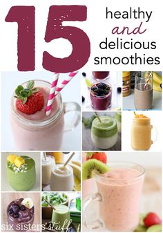 the cover of 15 healthy and delicious smoothies