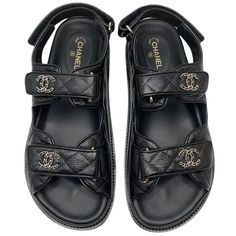 Chanel Dad Sandals, Dad Sandals, Mode Shoes, Sandals Outfit, Chanel Sandals, Dad Shoes, Hype Shoes, Flats Sandals