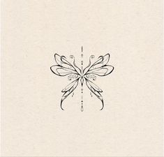 a black and white drawing of a dragonfly on a piece of paper with lines coming out of it