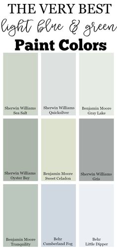 the best light blue and green paint colors