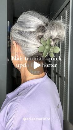 Erika Fenimore | Mature Beauty Bestie on Instagram: "“Never underestimate the power of a good hair day.” - Unknown

#hairstyle #hairgoals #grayhairmovement #hairtutorial #hairupdo" Hair Updos Ponytail, Updos Ponytail, Shorter Hairstyles, Claw Clip Hair, Lainey Wilson, Home Garden Ideas, Hairdos For Short Hair, Let Your Hair Down, Girls Rules