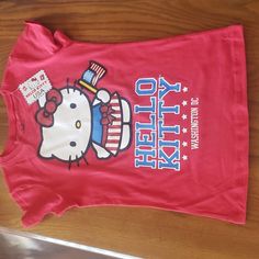 Kids 4th Of July Hello Kitty Shirt. Sanrio Shirts, July Hello, Kids 4th Of July, Hello Kitty Shirt, Shirt Sayings, Girls Tees, T Shirts With Sayings, Cat Shirts, Shirts With Sayings