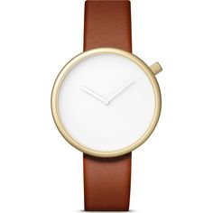 bulbul Ore 05 Men's Watch | Matte Golden Steel on Brown Italian Leather Dark Naturalism, Brown Watches, Simplistic Design, Swiss Made, Men's Watch, Omega Watch, Italian Leather, Time Piece, Leather Watch