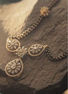 Diamond Mangalsutra With Earrings, Small Mangalsutra, Thali Chain, Mangalsutra Pendant, Fashion Jewelry Necklaces Gold, Mangal Sutra