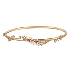 18k Yellow Gold, Diamonds 0.60ct. Luxury Oval Gold Bracelet For Women, Luxury Yellow Gold Bangle With Elegant Design, Luxury Oval Bangle For Wedding, Ananya Fine Jewellery, Gold Fine Jewelry, Antique Pearl Necklace, Oval Bangle, Sparkly Accessories, Fancy Watches