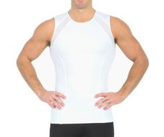 Mesh panels on this compression sleeveless crewneck compliment the garment without losing the all over compression support. The featured mesh panels located in key regions along your spine and collarbone provides ample airflow and breathability. Along with the targeted side support panels, the garment features flatlock seams to reduce chafing for better comfort. Great as a base layer and outerwear when going out on dates, working out, hitting the gym, or just to show off this great new look. The Slim Tank Top, Compression Clothing, Compression Top, Compression Garment, Compression Fabric, Compression Shirt, Improve Posture, Street Outfit, 4 Way Stretch Fabric