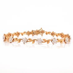 This is a classic style tennis bracelet. A must-have statement piece for every woman. It's a classic luxury to have. A perfect gift for your loved ones. -Material - 18K Solid Yellow Gold ( Stamped) -Gemstone - Genuine Diamonds -Diamond Weight - 1.240 ct -Gross weight - 7.25 grams Diamond is the gemstone for those who are born under Virgo and Libra as it bestows good luck and prosperity. Other zodiac signs can wear the diamond at certain times and under certain conditions. For example, Capricorn Capricorn Men, 18k Gold Bangle, Blue Sapphire Studs, 18k Gold Bracelet, Gold Link Bracelet, Leaf Bracelet, Virgo And Libra, April Birthstone, Gold Link