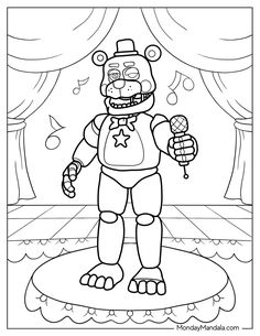 the five nights of five nights coloring pages