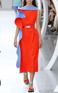 ROKSANDA  Trunkshow Look 8 on Moda Operandi Geometric Fashion, Colorblock Dress, Fashion Colours, Dress Details, Mode Inspiration, Fashion Details, Stylish Dresses, Simple Dresses