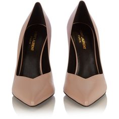 Saint Laurent Paris point-toe pumps (€240) ❤ liked on Polyvore featuring shoes, pumps, heels, pink evening shoes, evening shoes, evening pumps, pink shoes and pointed-toe pumps Saint Laurent Pumps, Designer Closet, Pointy Toe Shoes, Holiday Shoes, Elegant Heels, Nude Shoes, Chic Shoes