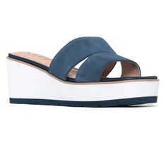 Slip into these slide sandals and pair them with anything from shorts to skirts to dresses. From NYDJ. Chic Summer Slides With Wedge Heel, Chic Summer Slide Platform Slippers, Platform Slide Sandals, Platform Slides, Slide Sandals, Fashion Shoes, Wedges, Sandals, Dresses