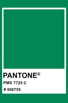 pantone's green color is shown in this image