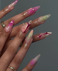 Color For Nails, Nail Drawing, Hippie Nails, Stylish Nails Designs, Basic Nails, Pearl Nails, Oval Nails