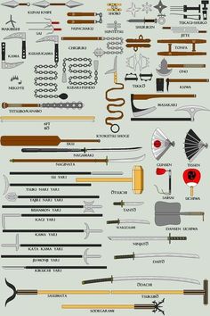 Japanese Medieval Art, Naruto Ninja Tools, Guerriero Samurai, Trening Sztuk Walki, Materi Bahasa Jepang, Arte Ninja, Types Of Swords, Martial Arts Techniques, Cool Swords