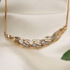 Absolutely Beautiful Estate 10 K Yellow Gold And Natural Baguette Diamond Necklace 26 Baguette Diamonds Color Grade I-J Clarity Grade I-2 I-3 So Beautiful Pics Don’t Do It Justice There Is Some Minor Kinking In Chain But Doesn’t Affect Wearing It My Jeweler Said It’s An Easy Fix Or He Could Put It On A New Chain Price Reflects The Defect Elegant Gold Necklace With Baguette Shape, Elegant Baguette Diamond Necklace In Yellow Gold, Elegant Yellow Gold Baguette Diamond Necklace, Elegant Baguette Yellow Gold Diamond Necklace, Elegant Gold Baguette Necklace, Elegant Baguette Diamond Necklace, Elegant Baguette Necklace For Anniversary, Gold Baguette Diamond Necklace, Elegant Baguette Necklaces