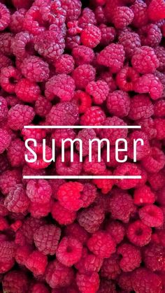 raspberries with the word summer over them