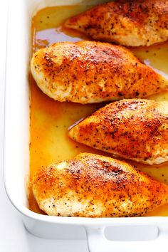 Baked Chicken Breast | Gimme Some Oven: A simple 5-step method for how to make the most juicy, tender and flavorful baked chicken breasts. It's a total game-changer for how to bake chicken.