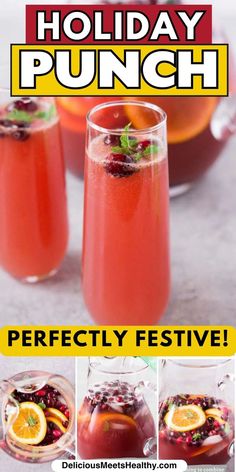 holiday punch in a tall glass