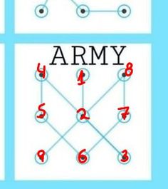 four different types of numbers and symbols in the form of an army crossword puzzle