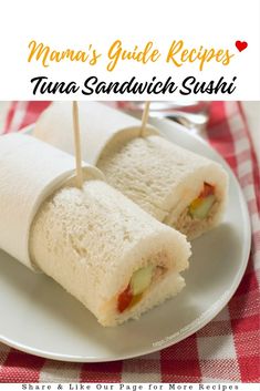 Sandwich Sushi, Sushi Ingredients, Sushi Sandwich, Sandwich Bread, Sandwich Recipes