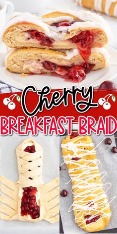 cherry breakfast braids are an easy and delicious treat