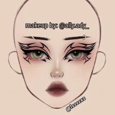 Alternative Graphic Liner, Ninja Make Up, Goth Graphic Liner, Makeup Looks Drawing, Makeup Ideas Drawing, Goth Eye Makeup, Makeup Charts, Anime Eye Makeup, Makeup Drawing