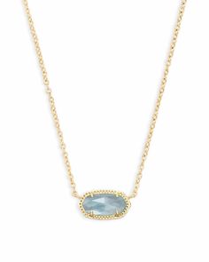 Elisa Gold Pendant Necklace in Light Blue Illusion | Kendra Scott March Birthdays, Blue Stuff, Summer Wishlist, Birthday Stone