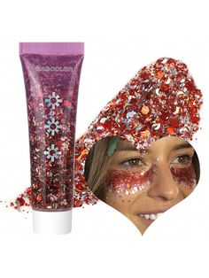 ✨Face & Body Glitters - Cosmetic luminous body glitters with numbers of high shine sequins like stars ,moon and hexagon, reflect the shine of laser colors like rainbow with different perspective. Make you shine at any parties and occasions.
✨Multi Colors Available - Glitters cream included silver, blue, red, purple, gold and gradient iridescent white. Lightweight non-irritating formula, comfortable on skin and a little goes a long way. All these colors can create shimmery glowing makeup, glitter Glitter Braids, Glitter Tears, Makeup Glitter, Rave Accessories, Iridescent White, Mermaid Sequin, Festival Concert, Stars Moon, Liquid Highlighter