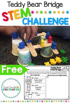 Bridge Stem Challenge, Stem Bridges, Stem Activities Kindergarten, Stem Bins, Kindergarten Stem, Stem Activities Preschool, Elementary Stem Activities, Fun Stem Activities, Stem Elementary