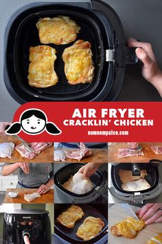 air fryer crocking chicken in the oven with instructions for how to cook it