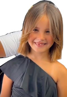 Kids Haircut Girls Medium, Shoulder Length Hair For Girls Kids, Bangs For Girls Kids Haircuts, Girls Long Bob Haircut Kids, Haircuts For 8 Year Girl, Kids Curtain Bangs, Kids Girl Haircuts, Cut Side Bangs