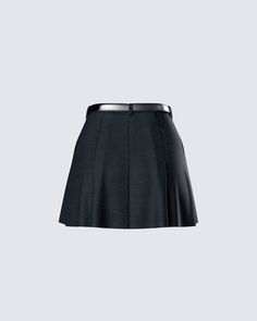 Nothing beats a classic black pleated mini skirt 😍 Crafted from stretch suiting and complete with a fully lined design - this is the type of skirt that will forever be a timeless and versatile piece for all baddies 🖤 Classic Mini Pleated Skirt For Work, Formal Mini Skirt With Pleated Waist, Formal Pleated Mini Skirt, Elegant Mini Tennis Skirt, Elegant Skort With Pleated Flared Skirt, Elegant Skort With Pleated Flared Hem, Classic Mini Skirt With Pleated Waist, Fitted Mini Skirt For School Uniform, Elegant Pleated Mini Tennis Skirt