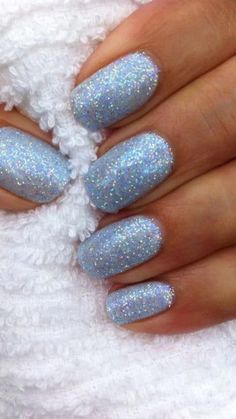 Are you looking for frosty and fresh ideas for downtime nails? Great! I’m so glad you stopped by. This collection of icy downtime nail designs is perfect for after the leaves. You’ll find bright whites, icy blues Blue Gel Nails, Blue Glitter Nails, January Nails, Nail Colors Winter, Her Nails, Shellac Nails, Winter Nail Designs, Colorful Nail Designs, Glitter Nail