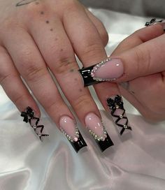 Quinceanera Nails, Wow Nails, Punk Nails, Lace Nails, Long Nail Designs, Girly Acrylic Nails, Cute Acrylic Nail Designs, Acrylic Nails Coffin Pink, Nails Only