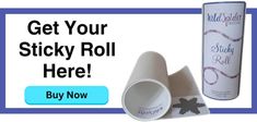 a roll of toilet paper with the words get your sticky roll here buy now